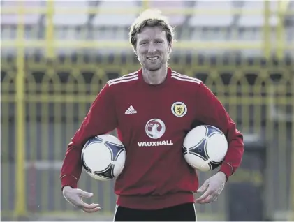  ??  ?? 2 Scotland Under-21 coach Scot Gemmill yesterday expressed his sympathy for young Scots seeking to make their way in a truly cosmopolit­an game.