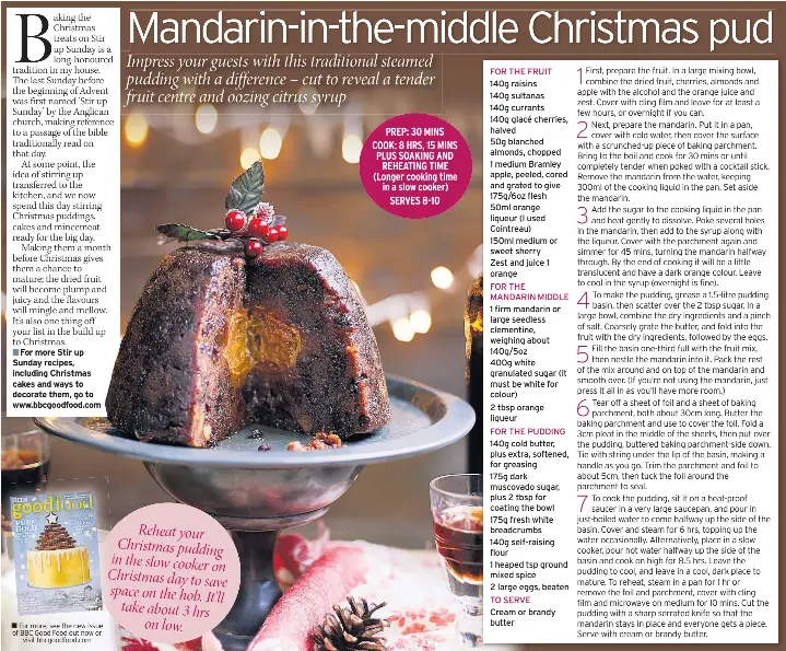 Pressreader Irish Daily Mirror 2018 11 24 Mandarin In The Middle Christmas Pud