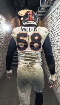  ?? ICON SPORTSWIRE GETTY IMAGES FILE PHOTO ?? Denver’s Von Miller says his biggest takeaway from COVID-19 is “no matter how great of shape you are in physically, no matter what your age is, that you’re not immune from things like this.”