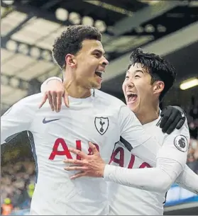  ?? FOTO: AP ?? Dele Alli decidió con su doblete Antes Morata abrió el marcador y Eriksen empató