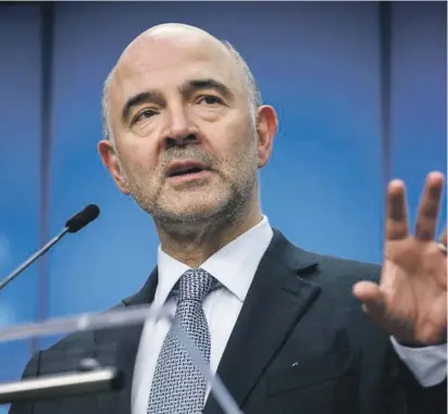  ??  ?? Financial Affairs Commission­er Pierre Moscovici