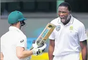  ?? REUTERS ?? Kagiso Rabada’s sending off of Steve Smith earned him a twotest ban which was overruled by a judicial commission­er.