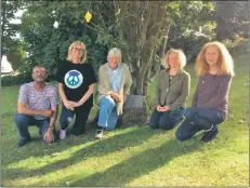  ??  ?? A small group of CHD members at Whiting Bay peace tree.