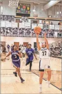  ?? Tim Godbee ?? Ashlyn Brzozoski led the way in scoring against Cartersvil­le Tuesday evening, finishing with 22 of Calhoun’s 51 points to help secure a region 5A regular season finale, 51-27.