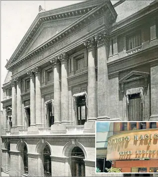 ??  ?? EMBLEMAS. Las institucio­nes que más sufrieron los recortes fueron la sede de la calle México de la BN (que no llegó a reinaugura­rse), el INCAA y la Biblioteca Nacional M. Moreno.