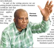  ??  ?? Herman Mashaba