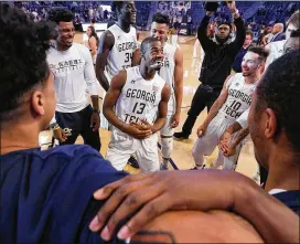  ?? PHOTOS BY CURTIS COMPTON / CCOMPTON@AJC.COM ?? Tech guard Curtis Haywood II (13) was limited to 15 games because he sustained a stress fracture in his right shin last season.