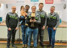  ?? Foto: Andreas Stadlmayr ?? Großer Jubel bei den Luftpistol­enschützen von Grüne Eiche Schönbach über die Meistersch­aft.