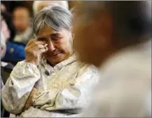  ?? The Canadian Press ?? An Inuit elder attends a ceremony Friday in Iqaluit, Nunavut, where Prime Minister Justin Trudeau delivered an official apology to Inuit for the federal government’s management of tuberculos­is in the Arctic from the 1940s to the 1960s.