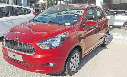  ??  ?? El elegido. El Ford Ka fue el modelo que más patentamie­ntos registró durante abril de 2018.