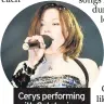  ??  ?? Cerys performing with Catatonia