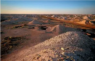  ?? GREAT SOUTHERN RAIL ?? The opal mines of Coober Pedy can make it feel like an alien planet.