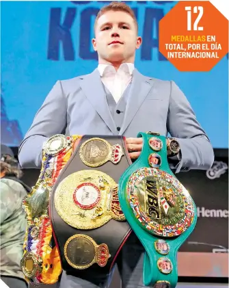  ?? FOTO: HOGANPHOTO­S ?? El titular del WBC alabó el alto sentido humanitari­o de Canelo Álvarez. /