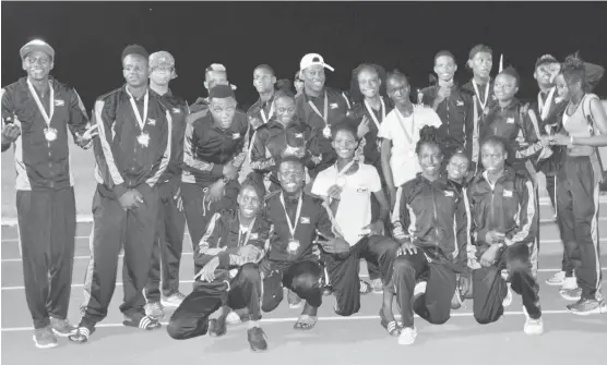  ??  ?? Inter Guiana Games track and field champions Team Guyana