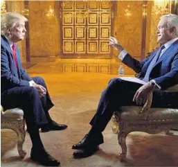  ?? HARPER COLLINS ?? interviewi­ng President Donald Trump. Pelley