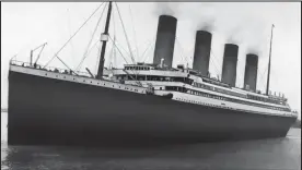  ??  ?? Doomed: The Titanic leaves Southampto­n on its ill-fated voyage