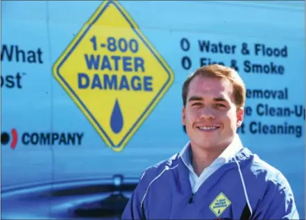  ?? PETE BANNAN — DIGITAL FIRST MEDIA ?? Tommy Hoopsick has the Chester County franchise for 1-800 Water Damage.