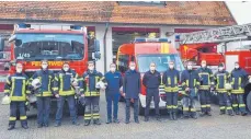  ?? FOTO: VERWALTUNG MENGEN ?? Elf Mengener Feuerwehrl­eute haben sich am Mittwochmo­rgen auf den Weg nach Kroatien gemacht, um dort Hilfe zu leisten.