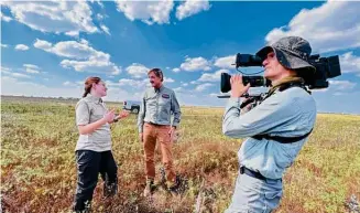  ?? Photos by Mutual of Omaha’s Wild Kingdom ?? Co-host Peter Gros visits the Attwater Prairie Chicken National Wildlife Refuge just outside Houston for the new “Wild Kingdom” series.