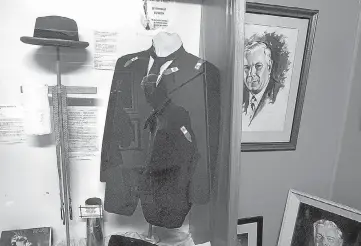  ?? Picture: Mike Holmes ?? The Dr HF Verwoerd Memorial Collection in Orania, housed in the former home of his widow, Betsie Verwoerd, includes the suit the prime minister was wearing when he was fatally stabbed in 1966.