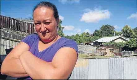  ??  ?? FED UP: Putaruru resident Cheryl-Lee Savage complained to the South Waikato District Council about her neighbour’s chickens for more than three months and wondered why it took so long to deal with.