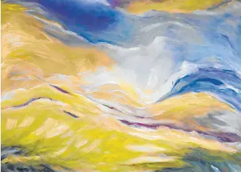  ?? FOTO: PRIVAT ?? „Große Wolkenland­schaft“nennt Peter Betzler diese Arbeit, in der ein Hauptanlie­gen seiner Malerei deutlich wird: das Licht zu zeigen, das für ihn Himmel und Erde verbindet.