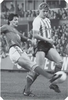  ??  ?? Ipswich’s George Burley robs Sunderland striker Colin West.