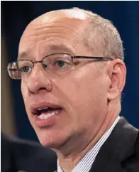 ?? AP PHOTO ?? Leibowitz, who is stepping down as FTC chairman this week, was a commission­er for more than four years before being appointed chairman in 2009.