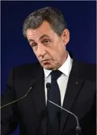  ?? © afp ?? Expresiden­t Nicolas Sarkozy.