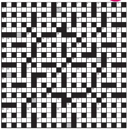  ??  ?? FOR A CHANCE TO WIN £750: Solve crossword to reveal the word reading down the shaded boxes. HOW TO ENTER: Call 0901 293 6231 and leave six-letter answer and details, or TEXT 65700 with the word XWORD, your answer and name. Texts and calls cost £1 plus standard network charges. One winner chosen from all correct entries received between 00.01 today (Saturday) and 23.59 tomorrow (Sunday). UK residents aged 18+, excl NI. Full terms apply, see Page 46. NEED A CLUE? Text HINT to 65700 for six answers, or call 0901 293 6235. Texts and calls cost £1 plus standard network charges. Today’s clues available from 00.01 Saturday to 23.30 on Sunday.