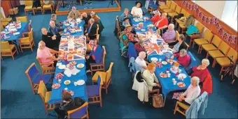  ?? 50_C19coronat­ion01_23elderber­ries-garrys-gang-msgroup ?? Shopper-Aide’s Elderberri­es group, the Campbeltow­n and District Multiple Sclerosis support group and the gentlemen from Garry’s Gang gathered for a joint coronation party.