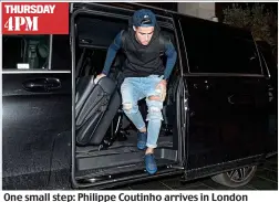  ??  ?? One small step: Philippe Coutinho arrives in London