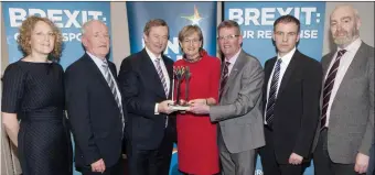  ??  ?? Clr. Sinead Maguire, Tony McLoughlin TD, An Taoiseach Enda Kenny TD, Mairead McGuinness MEP, Cathaoirle­ach of Sligo County Council Clr. Hubert Keaney, Clr. Dara Mulvey and Bartley Gavin, Sligo County Council pictured with the European Year of...