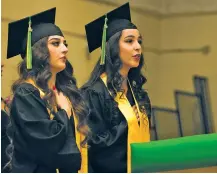  ?? COURTESY PHOTOS ?? Members of Pecos High School’s Class of 2017 at the school’s graduation ceremony.