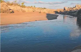  ?? MAJOR PROJECT: This part of the Burdekin River is tipped to form part of the Big Rocks Weir. Picture: MORGAN OSS ??