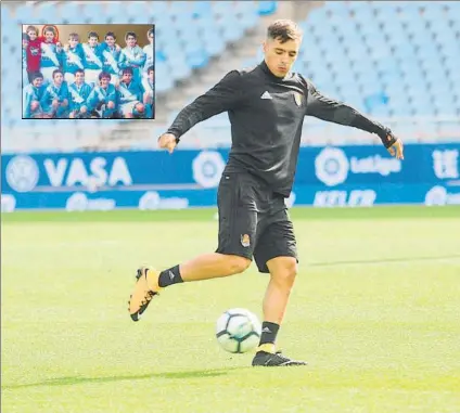  ?? FOTOS: UNCITI Y CEDIDA ?? Andoni Gorosabel, arriba hace una década en la UD Aretxabale­ta, puede debutar hoy con el primer equipo de la Real