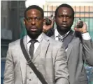  ??  ?? A bad guy ( Sterling K. Brown, left) needs help for his brother ( Brian Tyreee Henry).