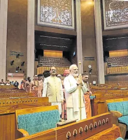  ?? Efe ?? Modi llega al Parlamento sin la presencia de la oposición