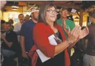  ?? Charles Krupa, The Associated Press ?? Vermont’s Christine Hallquist became the nation’s first transgende­r major party nominee for governor by winning the Democratic nomination Tuesday.