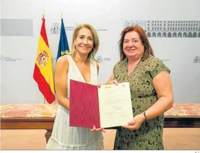  ?? R. C. ?? La ministra de Agenda Urbana, Raquel Sánchez, junto a la teniente de alcalde, Cándida Verdier.