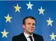  ?? Foto: Marin, afp ?? Glühender Europäer: Der Karlspreis geht an Emmanuel Macron.