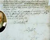  ??  ?? Manoscritt­o La lettera del 1613 di Galileo Galilei