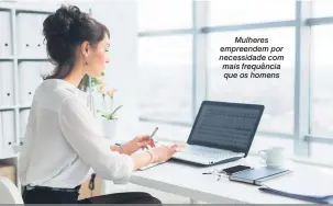  ?? Shuttersto­ck ?? Mulheres empreendem por necessidad­e com mais frequência que os homens