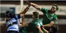  ??  ?? Cillian Gallagher of Connacht contests a lineout