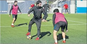  ?? FOTO: FCB ?? Arda Turan sigue entrenándo­se como siempre aunque no ha jugado ni un minuto