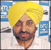  ?? ?? Bhagwant Mann, Punjab AAP president and CM face