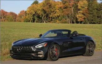  ?? MARC GRASSO— MEDIANEWS GROUP ?? The Mercedes- Benz GT C is a cool slice of driving superiorit­y, with a 4.0L V8BI- Turbo engine with 550 horsepower, a smooth transmissi­on and enough pizzazz to make you the talk of the town.