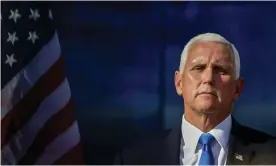  ??  ?? Mike Pence speaks in The Villages, Florida, last October. Photograph: Zak Bennett/AFP/ Getty Images