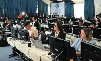  ?? ?? Журналисты из 23 стран на саммите Шанхайской организаци­и сотрудниче­ства. 2022 год