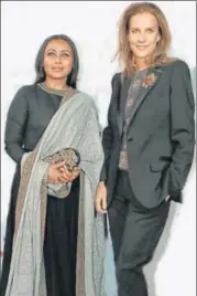  ??  ?? Bollywood’s Rani Mukerji with Australia’s Rachel Griffiths